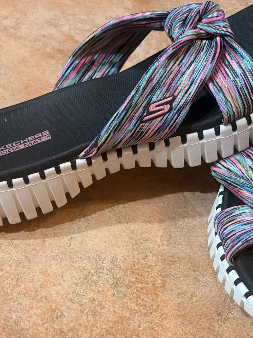 Skechers Goga Mat Sandals/ Slides Size 9 NWOT - Picture 4 of 8